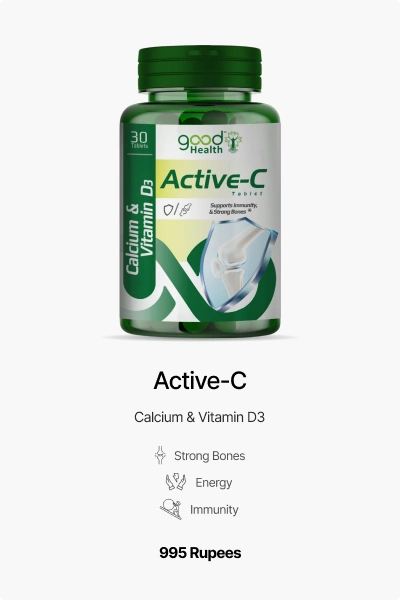 Active-C Active-C supplement for strong bones, immunity, and daily energy.