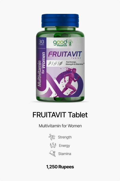 Fruitavit multivitamin supplement for energy, immunity, and daily wellness.